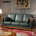 HAOSEN S097 classical office Home furniture Genuine Leather sofa  1+2+3 seater sectional Sofa supplier